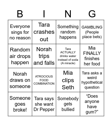 Jazz Fest BINGO Card