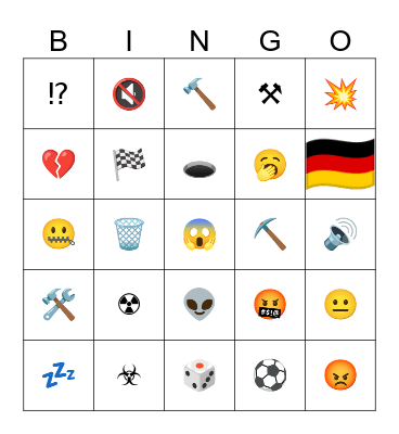 Gamer Rage (EMOJI EDITION) Bingo Card