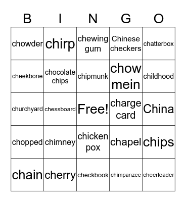 /CH/ BINGO Card