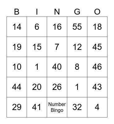 Badke House Bingo Card