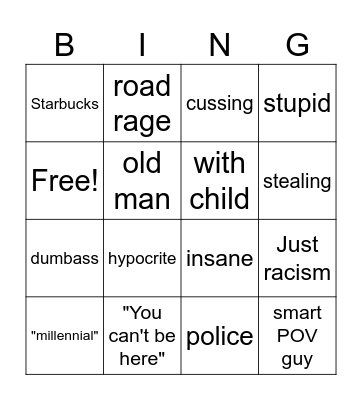 Karen Bingo Card