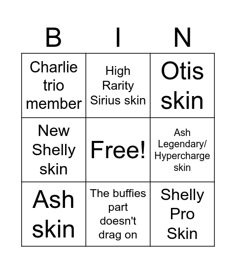 Unrealistic Brawl Talk bingo Card
