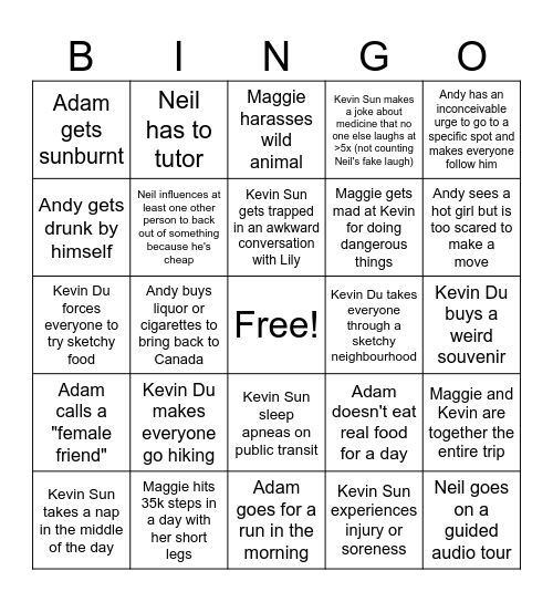 Portogol (but it's only the rest of us) Bingo Card