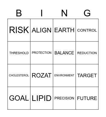 GOAL Bingo Card