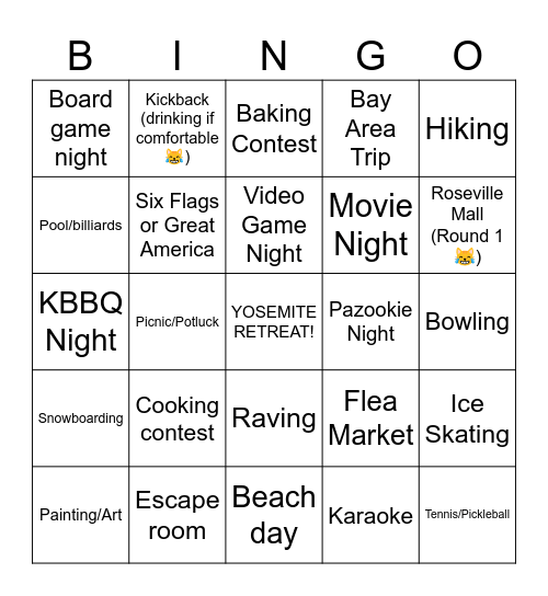 #INCLUDE SOCIALS Bingo Card