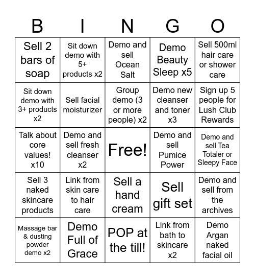 Robyn's Gentle Skincare BINGO!! Bingo Card
