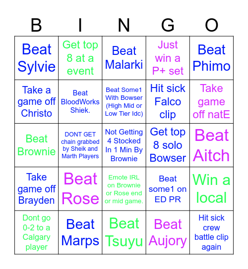 ATTI Melee/P+ Bingo Card