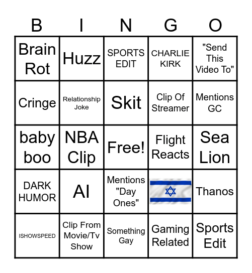 Instagram Reels Bingo Card