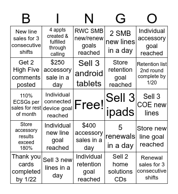 Marshalltown  Bingo Card