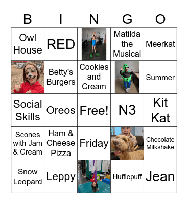 Charlotte Bingo Card
