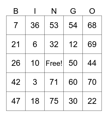 Foundation Day Bingo Card