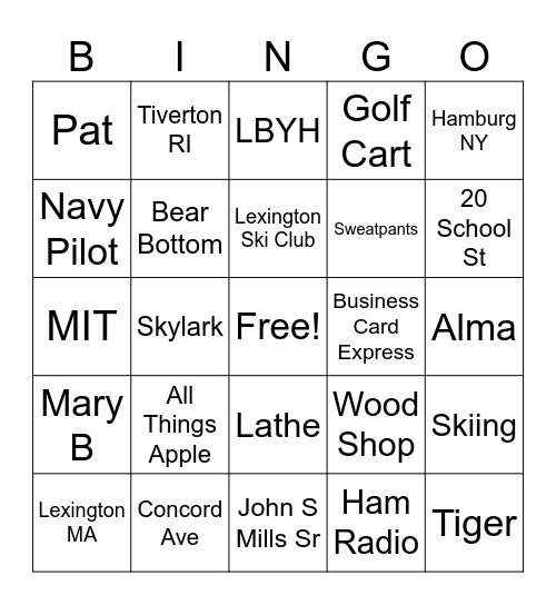 GPA 85 Bingo Card
