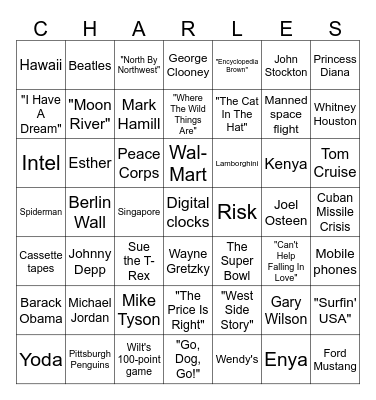 Older-Than-Dad Bingo Card