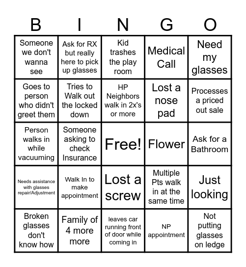 Richmond Fun Bingo Card