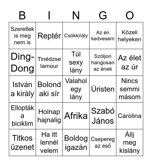 TEKE Bingo Card