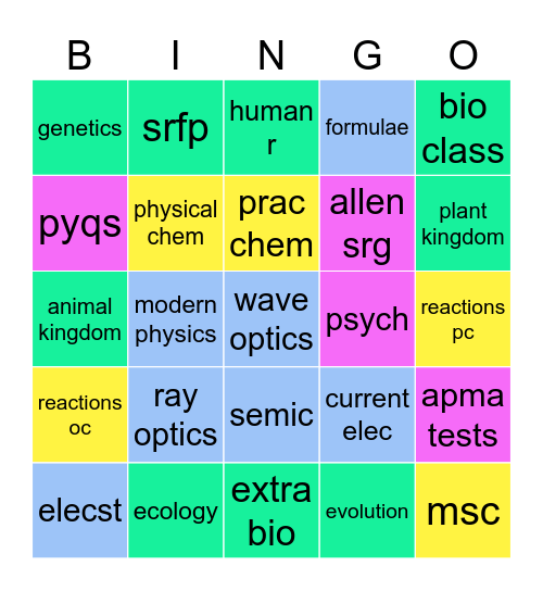 hella shitty Bingo Card