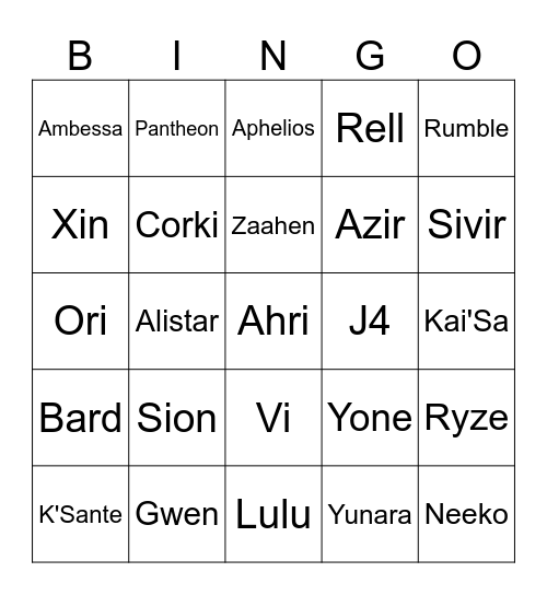 LEC Playoffs Bingo Card