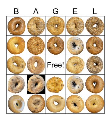 BAGEL BINGO Card