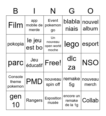 Pokemon direct 27/02 Bingo Card