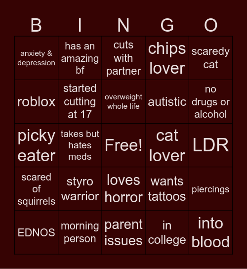 gale’s bingo!! Bingo Card