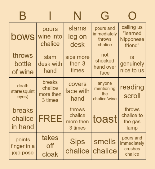 Lord Van Zieks during trial Bingo Card