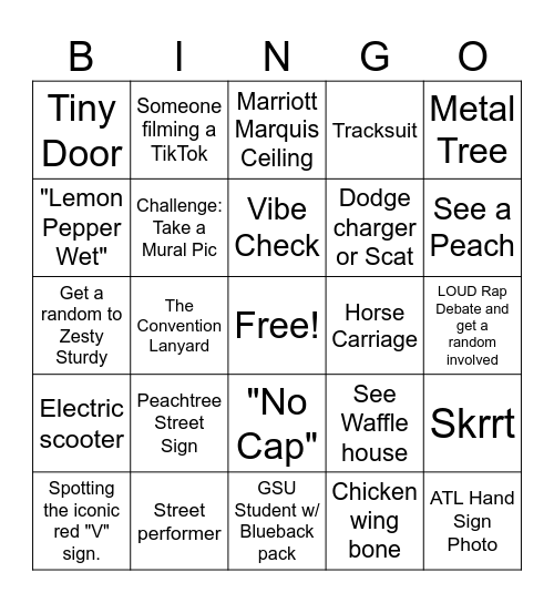 ATL Bingo Card