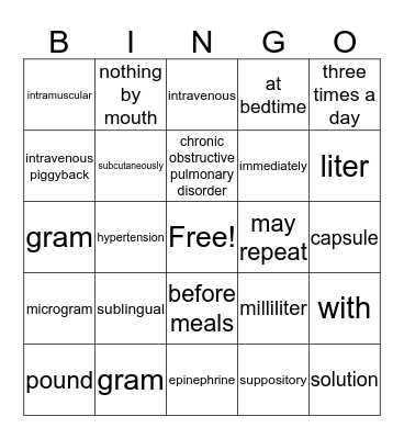 Sig Bingo Card
