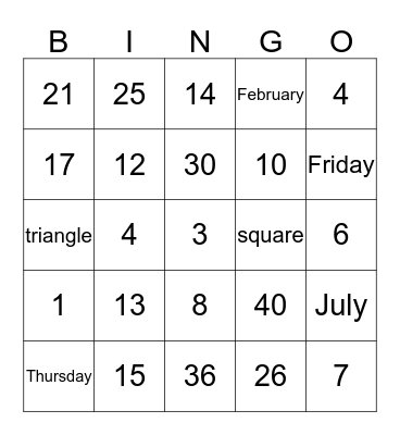 Bingo Card