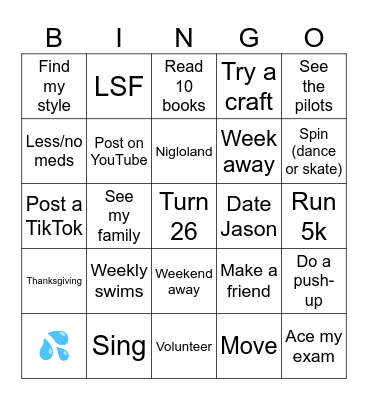 2026 Bingo Card