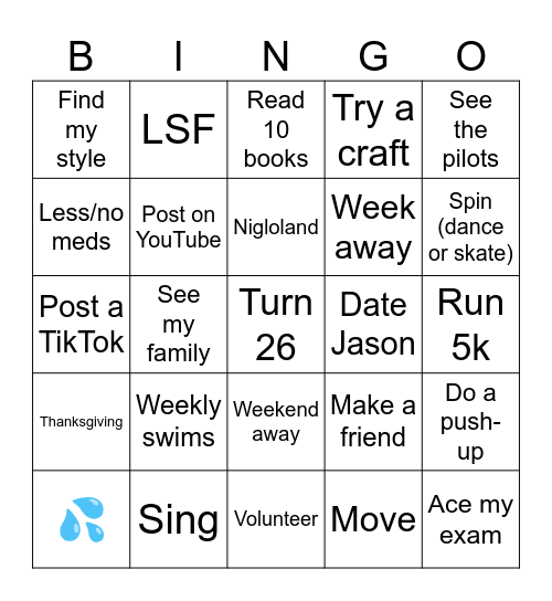 2026 Bingo Card