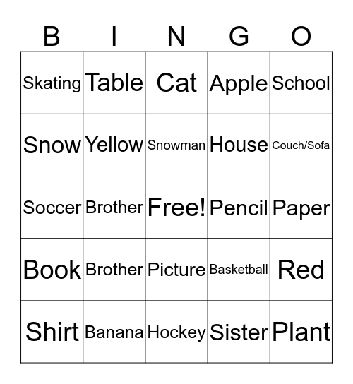 Bingo Card