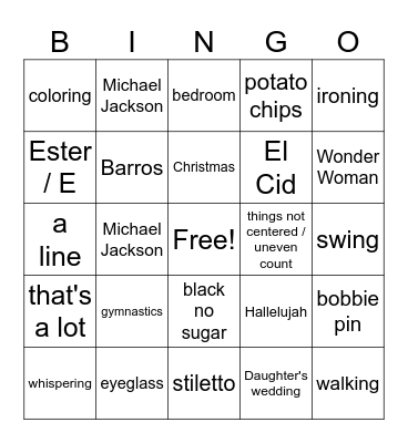 Back Down Memory Lane Bingo Card
