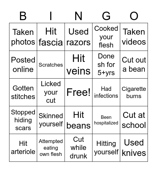 Ryus sh bingo Card