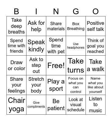 Tuesday Tribe Wellness Bingo Card