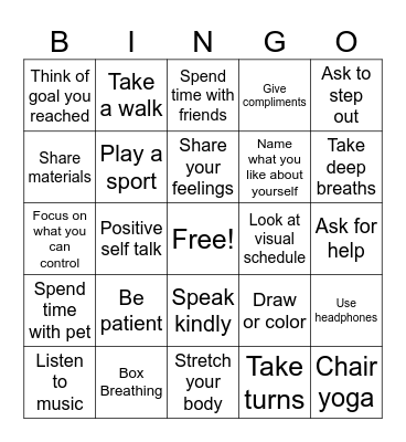 Tuesday Tribe Wellness Bingo Card