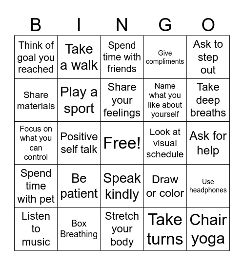 Tuesday Tribe Wellness Bingo Card