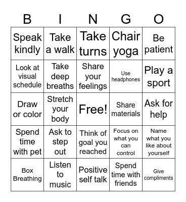 Tuesday Tribe Wellness Bingo Card