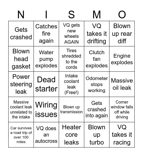 S12 Bingo Card