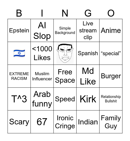 Reels Bingo Card