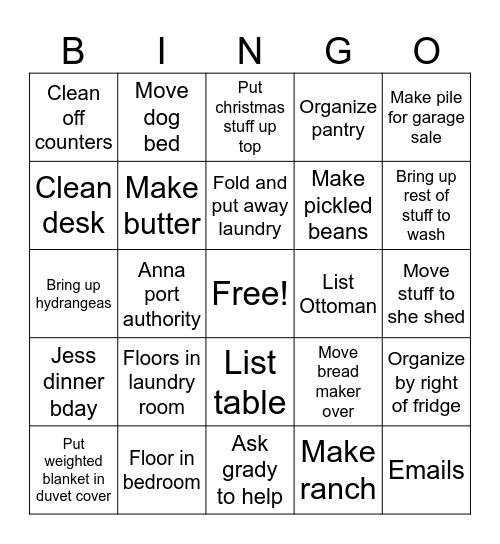 Single lady project Bingo Card