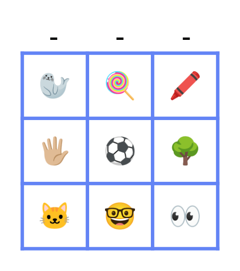 Emoji Bingo Card