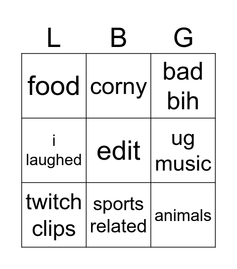 LD BINGO Card