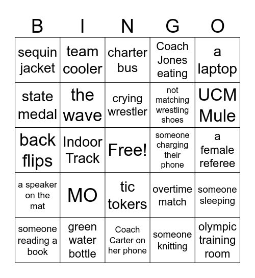 State Tournament BINGO Card