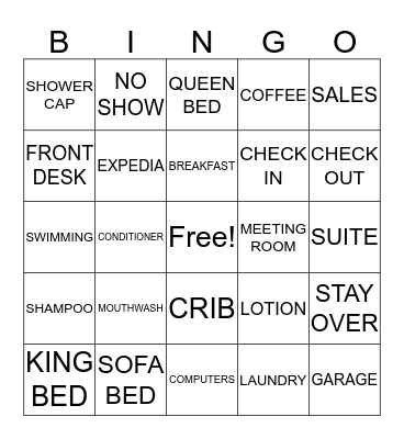 HAMPTON INN AND SUITES Bingo Card