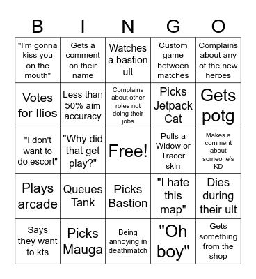 OW Bingo Card