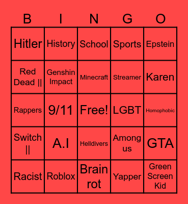 Instagram Reels / Youtube Shorts Bingo Card