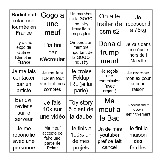 Lol Bingo Card