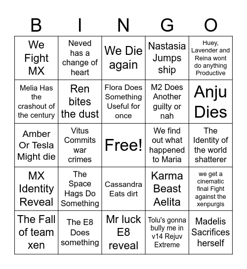 Rejuv V14 Bingo Card