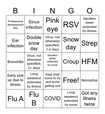 Will my child ever go to school? Bingo Card