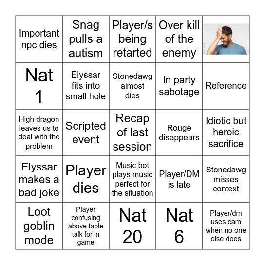 DND BINGO Card